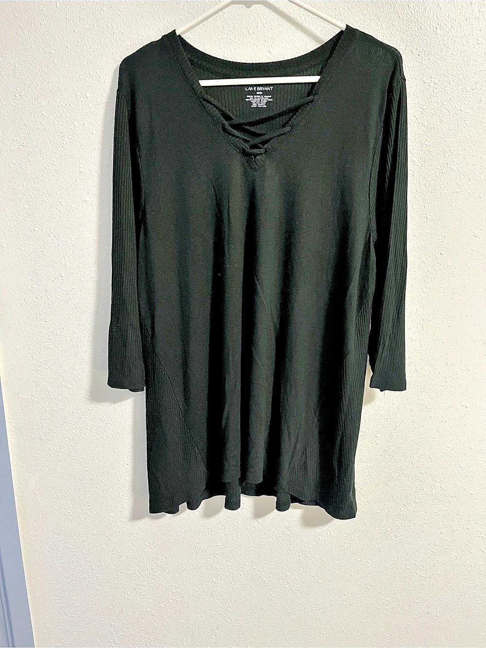 Lane Bryant Black Lace-Up Tunic Size 18/20